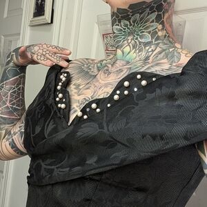 Vintage "1980's does 1950's" off-the-shoulder prom dress